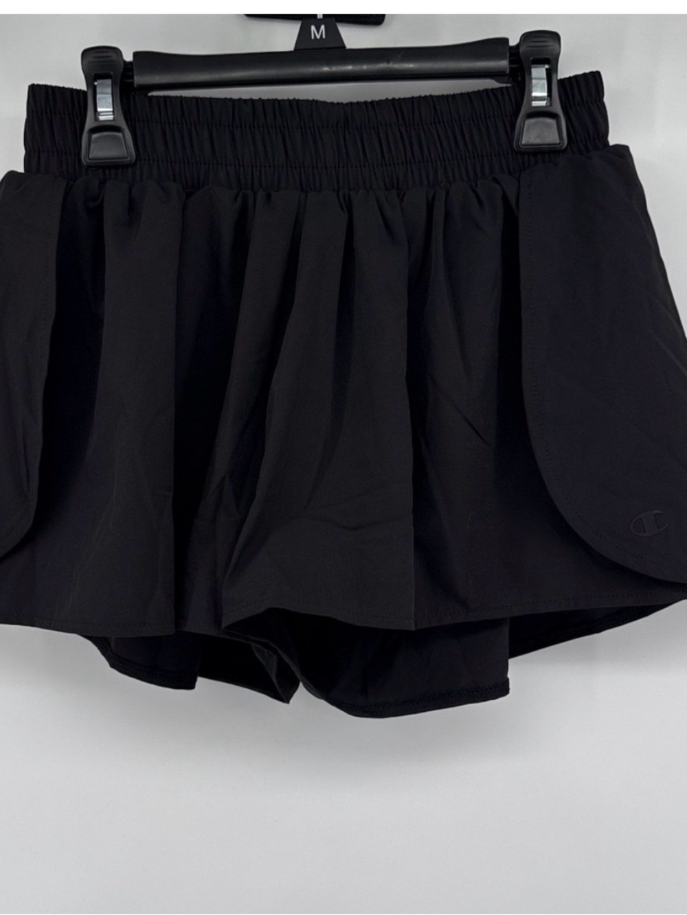 Champion Girls Black Athletic shorts with Built-In Spandex bike shorts Size Med